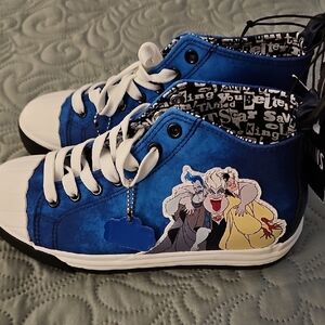 Disney Ground-Up Women's Blue High-Top Sneakers Villians
